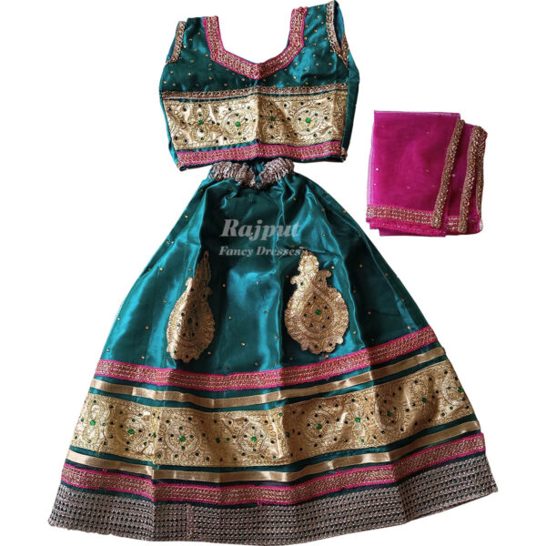 Lehenga for Girls (Green)