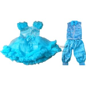 Couple Dance Western Costume (Sky Blue)-A